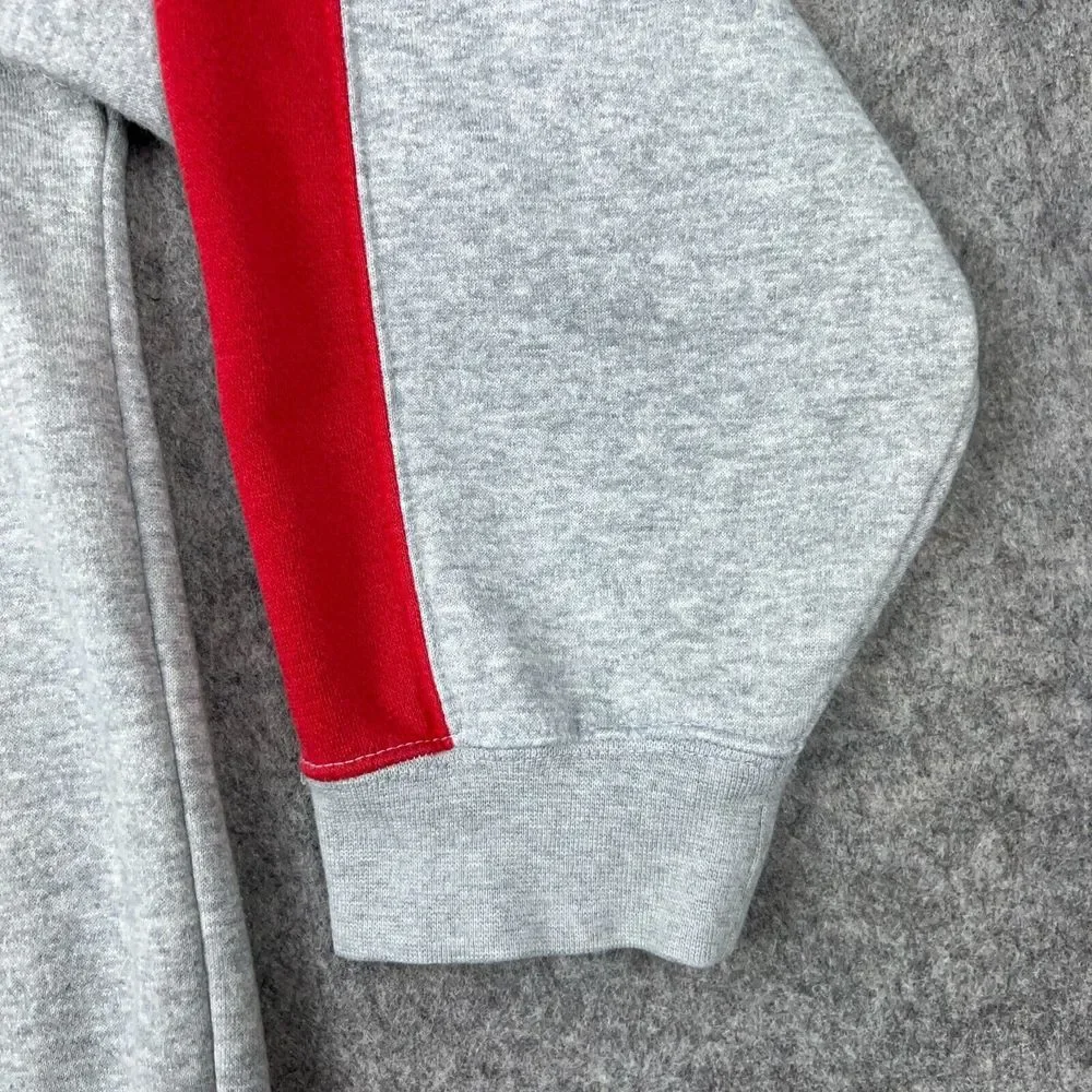 Maryland Terrapins Hoodie Men 2XL Gray Red Hooded Pullover Sweatshirt Pro Player
